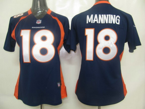 Nike NFL Women's Denver Broncos 18 Tennessee Manning Blue Nike Nike Nike Jerseyss